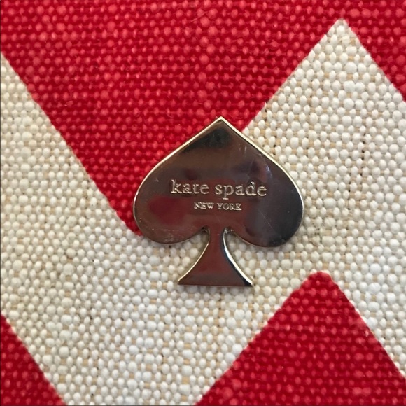 KATE SPADE red chevron handbag - Picture 6 of 16